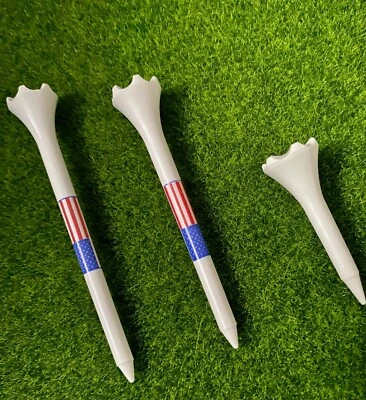 USA Flag Stars & Stripes Golf Tee Plastic Epik Evolution 3.25" 2.75" 1.5"