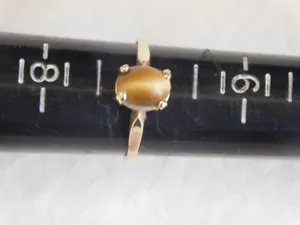 14K YELLOW GOLD LADIES CATEYE RING SIZE 7 2.25 GRAMS L25 - Picture 1 of 7