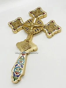 "Iglesia Ortodoxa Latón Altar Cruz Cristiano Crucifijo Jesucristo 11,41" - Imagen 1 de 8