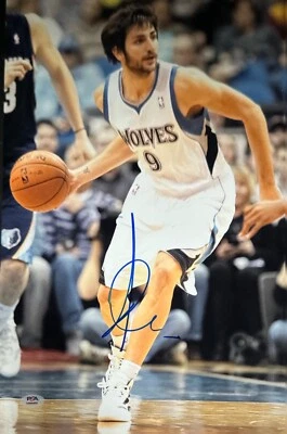 Ricky Rubio Signed 12x18 Minnesota Timberwolves Basketball Photo PSA AM90405 - Image 1 of 2