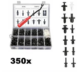 350Pcs Car Plastic Retainer Panel Bumper Fastener Clips Universal - Picture 1 of 8