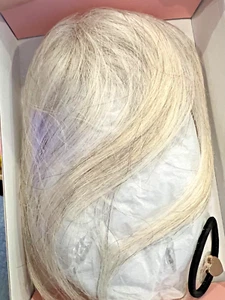 Reecho 100% Real Human Hair Topper GRAY 03 10 Inch With Bangs Clip In Hair Piece - Picture 1 of 2