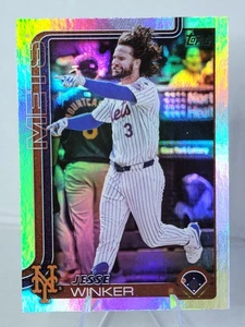 2025 Topps Series 2 Jesse Winker Rainbow Foil Card #629 MLB New York Mets - Picture 1 of 6
