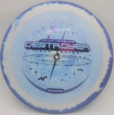 Calvin Heimburg Destroyer Disc Golf 175G Innova Swirly Tour Blue  Star Halo  - Image 1 of 4
