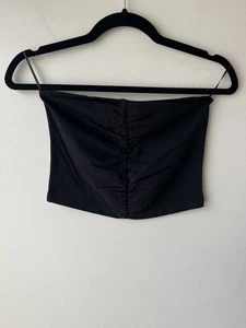 Top corto tubo negro talla mediana Fashion Nova para mujer - Imagen 1 de 3