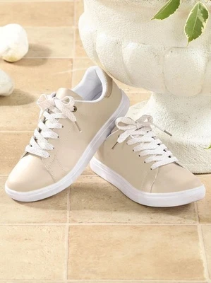 Damen Schuhe Freizeitschuhe Schnürschuhe Sneaker beige Gr. 41 NEU - Bild 1 von 4