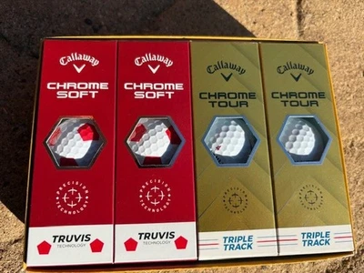Combo macio Callaway Chrome Tour e Chrome - Triple Track e Truvis vermelho - Novo-EUA - Imagem 1 de 2