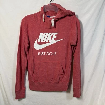 Sudadera con capucha con estampado gráfico pequeño Nike para mujer Swoosh Just Do It S Foto 1 de 4