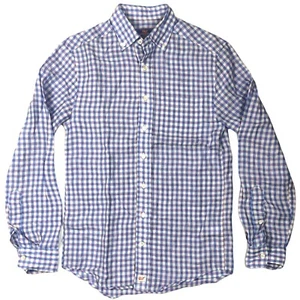 Vineyard Vines Mens Sz XS Classic Fit Murray Button Front Shirt Linen Blue Check - Picture 1 of 5