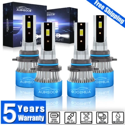 9005 9006 LED Headlight Bulbs Hi-Lo Beam For Chevrolet C1500 Suburban 1992-1999 - Image 1 of 4