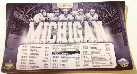 2010-11 Michigan Wolverines Hockey Magnet Schedule Cover