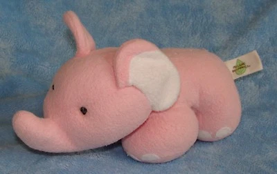 Juguete de peluche orgánico para bebés elefante rosa para principiantes aventura animal Foto 1 de 3