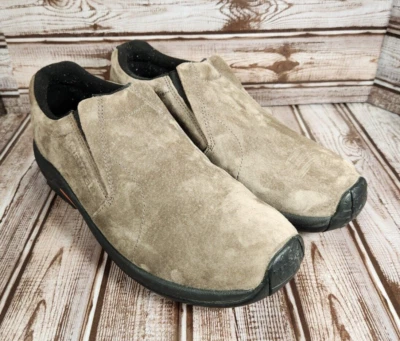 Zapato Merrell Jungle Moc Para hombres 10 Sin Cordones Gris Humo Gamuza Cuero J60787 Usado en Excelente Condición Foto 1 de 4