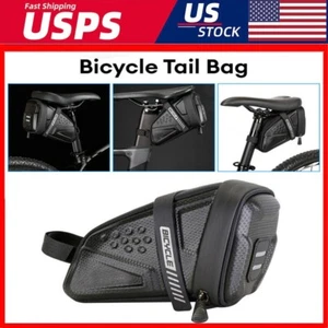1L MTB Bike Saddle Bag Under Seat Storage Tail Pouch Bicycle Cycling Rear Pack - Picture 1 of 19