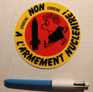 Autocollant / Sticker - NON à l'armement nucléaire - Codene - Picture 1 of 1