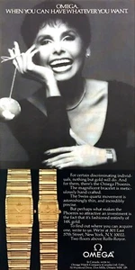 1983 Cantante Lena Horne Omega Phoenix His & Hers Reloj Foto De Colección Anuncio Impreso - Imagen 1 de 1