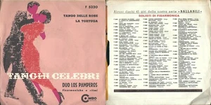 45 RPM Record Los Pamperos - Famous Tangos - Tango Of The Roses // The Turtle - Picture 1 of 1