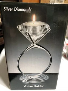 GODINGER  Diamond Cut Ring Large Wedding Votive Tea Light Candle Holder 7 - Picture 1 of 2