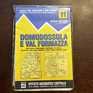Hiking Alps Map Italy domadosella  E Val formazza Laminated - Picture 1 of 2