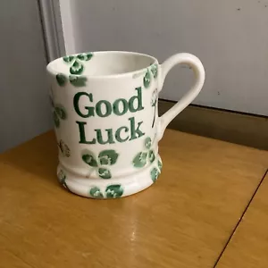 Emma Bridgewater Clover Flower Half 1/2 Pint Mug Unused 1st Good Luck - Picture 1 of 7