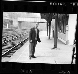 '64 John Cheever Ossining Train Station NY Novelist Original 35mm Negative B203