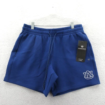 Auburn Tigers Sweat Shorts Mens Small Loose Blue Fleece Lined '47 Brand Gym New - Image 1 of 4