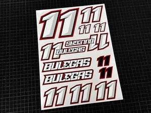 Aufkleber stickers fan decals Nicolo Bulega 11 WSBK Laminiert Ducati SBK bulegas - Picture 1 of 3