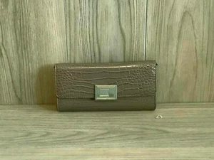 Damen Braun Leder Clutch Geldbörse Brandneu Kartenfächer Kette Kunst Schlangenleder - Bild 1 von 2