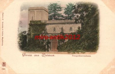 Postal, gráficos, Weimar - la casa señorial del templo, ca 1900; 5026-188 - Imagen 1 de 2
