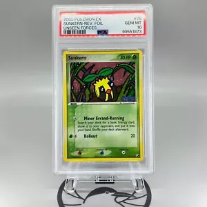 PSA 10 Sunkern 76/115 EX Unseen Forces 2005 Pokemon Card - Picture 1 of 5