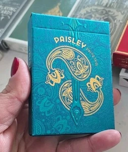 Paisley Royals Teal Playing Cards by Dutch Card House Company OPENED - Picture 1 of 8
