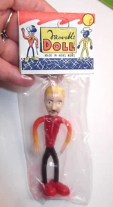 VTG 4" Dime Store Plastic Moveable Man Toy Doll Hong Kong NOS NIP Old Stock Cute - Picture 1 of 3