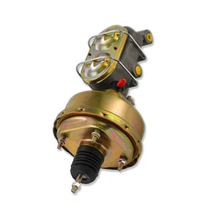 7" Single Power Brake Booster Zinc & 1" Bore 4 Ports Cast Iron Master Cylinder  - Bild 1 von 5