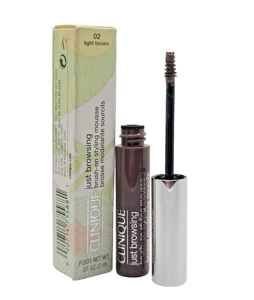 NIB Full Size Clinique Just Browsing Brush On Styling Mousse Light Brown - Image 1 of 1