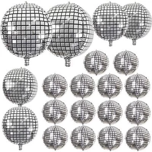 20Pcs Disco Ball Balloons Different Sizes- 4D Large Disco Balloons 32” 22” 10... - Picture 1 of 9