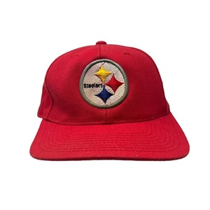 Pittsburgh Steelers Sports Specialties Rare Red Vintage Snapback Hat Cap NFL 90s - Picture 1 of 11