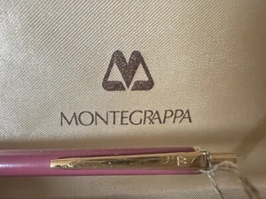 🔴 MONTEGRAPPA penna sfera lacca ROSA pulsante a scatto scrive vintage - Imagen 1 de 9
