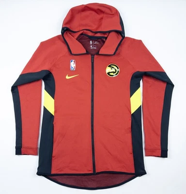 Atlanta Hawks Nike Showtime Hoodie Men's Medium Red Neon Full Zip Dri-Fit NBA - Image 1 of 4