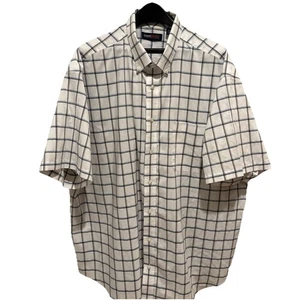 Travel Smart Roundtree Yorke Men’s 3XB Short Sleeve Plaid Button Down Shirt - Picture 1 of 5