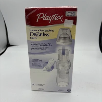 Вкладыши для бутылок Playtex детские 100 штук запечатанные 8-10 унций детские F2 - Изображение 1 из 4