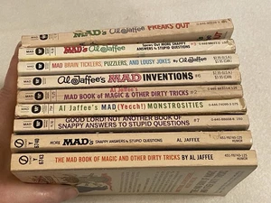 Lot 9 MAD Paperbacks by Al Jaffee | Snappy Answers, Magic Tricks, Brain Tickler - Picture 1 of 18