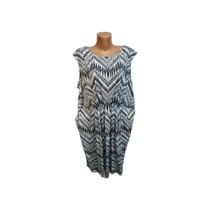 Vestido Mujer Yessica C&A Talla XL Negro Blanco Adorno - Imagen 1 de 12