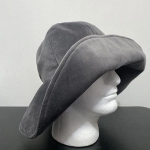Boston Millinery Wide Brim Velvet Hat | The Derby Size M/L USA MADE Classic Gray - Picture 1 of 6