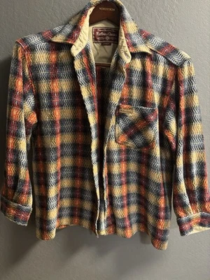 Camisa/chaqueta vintage de franela a cuadros de lana clásica de Marlboro talla mediana años 90 occidental Foto 1 de 4