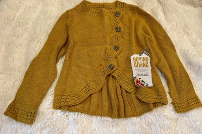 Suéter Cárdigan Amelia Persnickety Niñas Mostaza Talla 3 Usado en Excelente Condición Foto 1 de 3