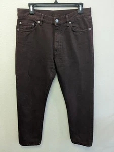 Zegna Herren 32 Dunkelbraun Stonewashed Baumwolle Roccia Jeans Slim Fit Designer - Bild 1 von 12
