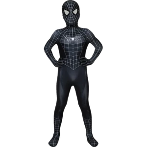 Kids Spider-Man3 2007 Venom Outfits Costume Black Cosplay Jumpsuit Mask Set - Picture 1 of 10