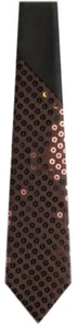 Brown Sequins Necktie for Formals Schools Dance Troupes Costumes - Picture 1 of 1