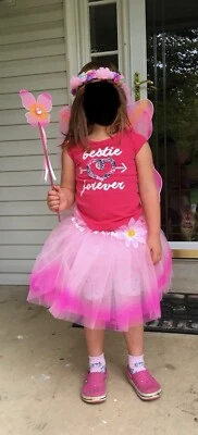 **BONITO EN ROSA** Conjunto de Disfraz de Princesa Hada para Niña Edades 3-6 Foto 1 de 4