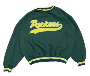 Vintage 1990er Green Bay Packers Starter Sweatshirt Waffelstrick Filz Patches Gr. L - Bild 1 von 10